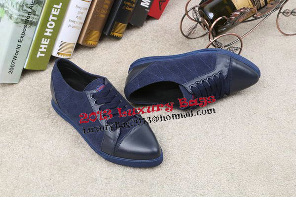 miu miu Suede Leather Casual Shoes 177651 Blue