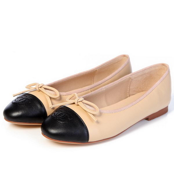 Chanel Sheepskin Leather Ballerina Flat CH0890 Apricot