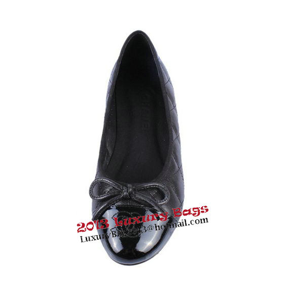 Chanel Sheepskin Leather Ballerina Flat CH0895 Black