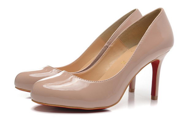 Christian Louboutin Patent Leather 80mm Pump CL1419 Apricot