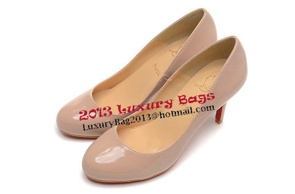 Christian Louboutin Patent Leather 80mm Pump CL1419 Apricot