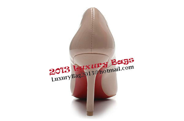 Christian Louboutin Patent Leather 80mm Pump CL1419 Apricot