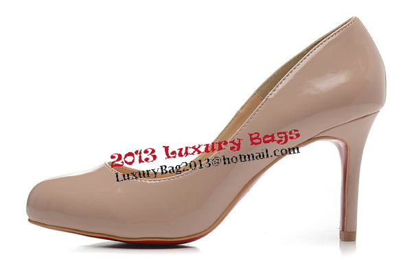 Christian Louboutin Patent Leather 80mm Pump CL1419 Apricot