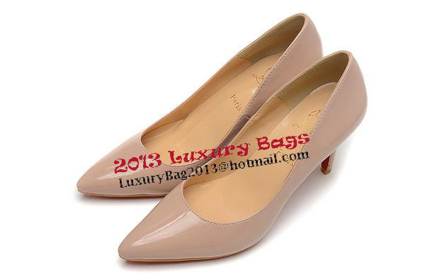 Christian Louboutin Patent Leather 80mm Pump CL1425 Apricot
