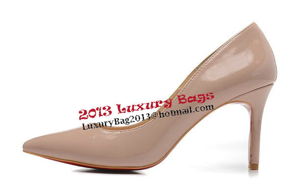 Christian Louboutin Patent Leather 80mm Pump CL1425 Apricot