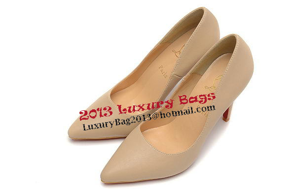 Christian Louboutin Sheepskin Leather 100mm Pump CL1432 Apricot