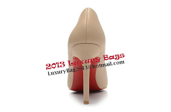 Christian Louboutin Sheepskin Leather 100mm Pump CL1432 Apricot