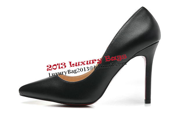 Christian Louboutin Sheepskin Leather 100mm Pump CL1432 Black