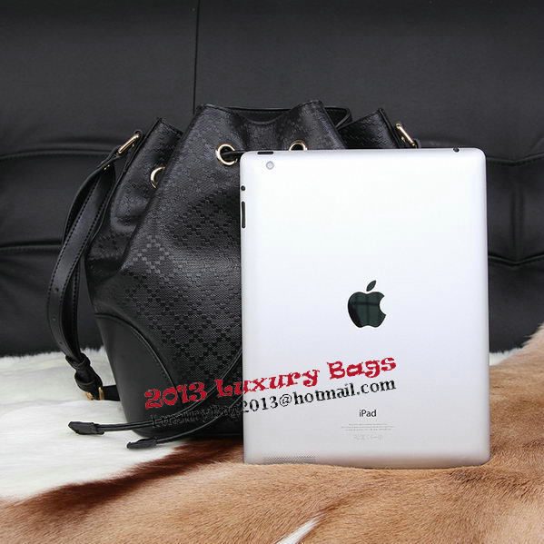 Gucci Diamante Calf Leather Bucket Bag 354228 Black