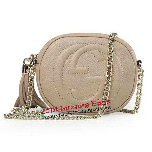 Gucci Soho Original Leather mini Chain Bag 353965 Apricot