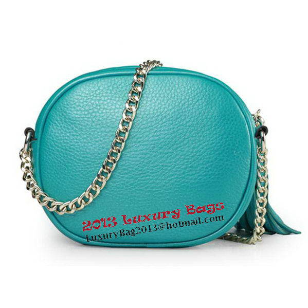 Gucci Soho Original Leather mini Chain Bag 353965 Green