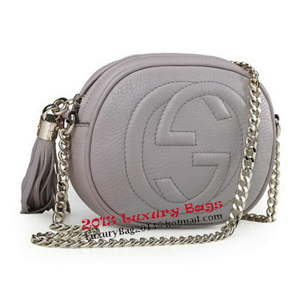 Gucci Soho Original Leather mini Chain Bag 353965 Grey