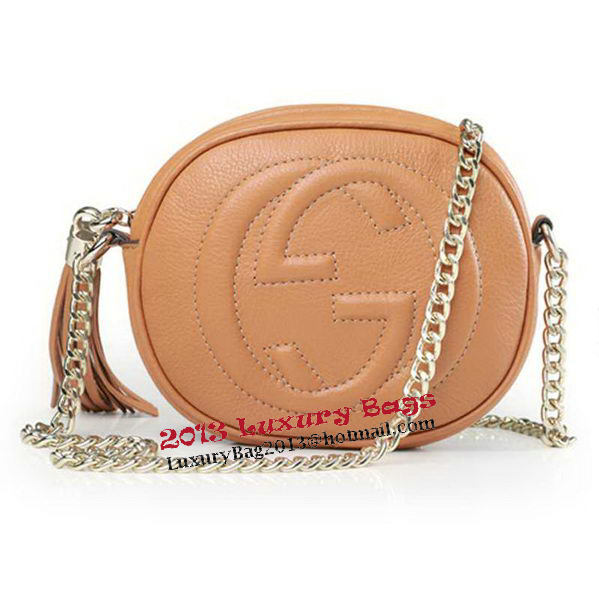 Gucci Soho Original Leather mini Chain Bag 353965 Wheat