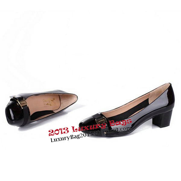 Salvatore Ferragamo Patent Leather FL0383 Black