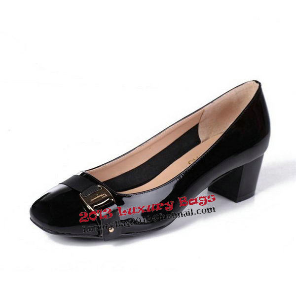 Salvatore Ferragamo Patent Leather FL0383 Black