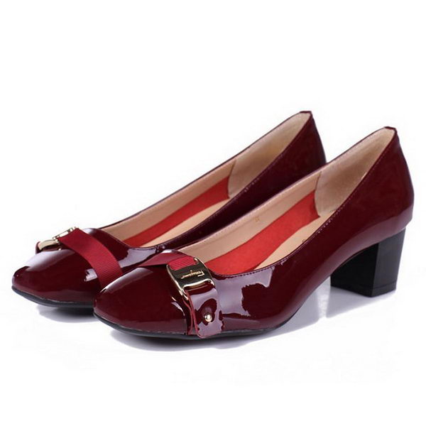 Salvatore Ferragamo Patent Leather FL0383 Burgundy