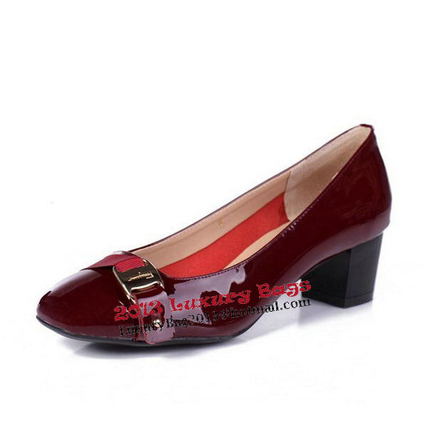 Salvatore Ferragamo Patent Leather FL0383 Burgundy