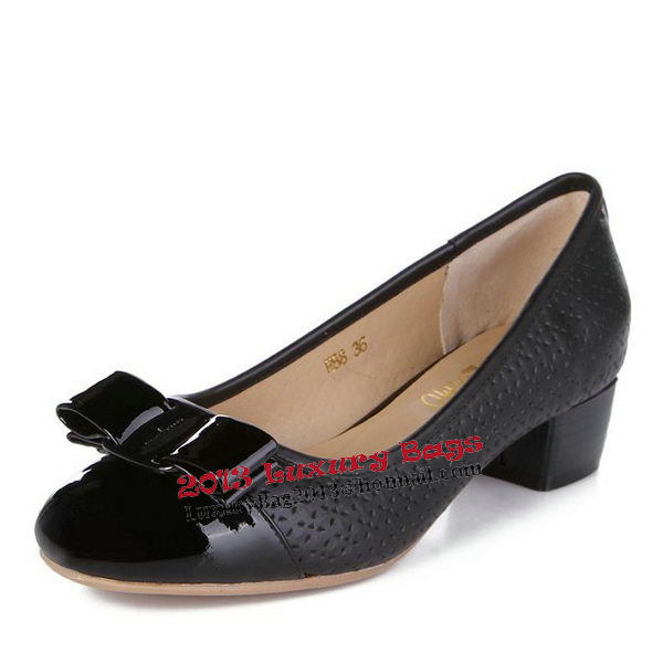 Salvatore Ferragamo Patent Leather FL0387 Black