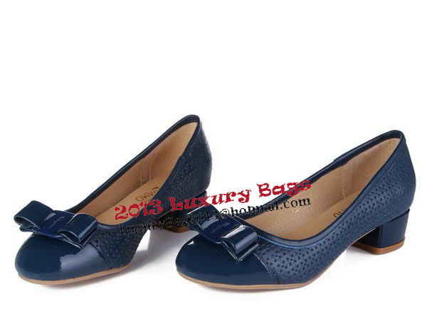 Salvatore Ferragamo Patent Leather FL0387 Blue