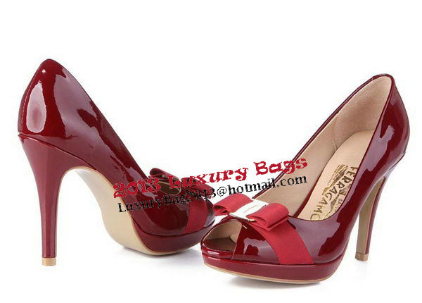 Salvatore Ferragamo Patent Leather FL0390 Burgundy