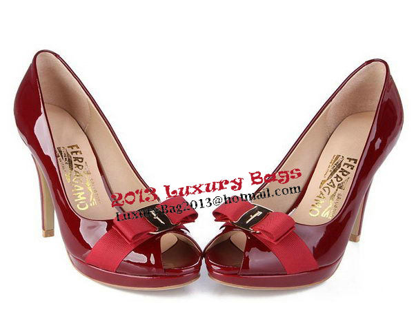 Salvatore Ferragamo Patent Leather FL0390 Burgundy