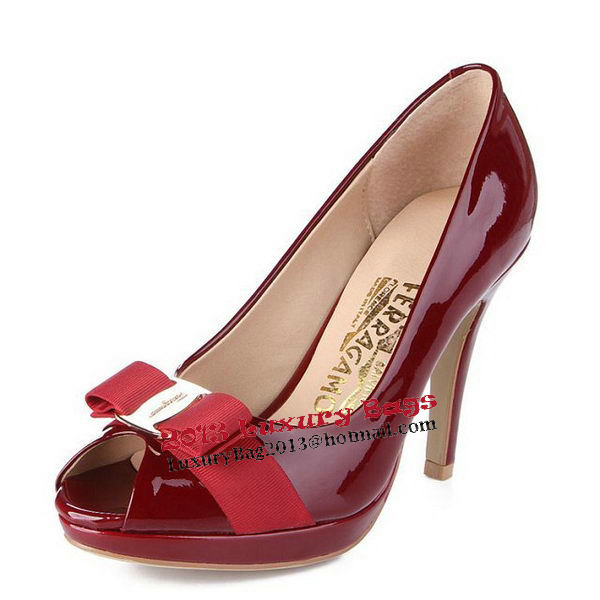 Salvatore Ferragamo Patent Leather FL0390 Burgundy