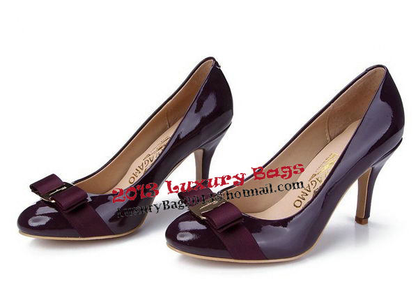 Salvatore Ferragamo Patent Leather FL0390 Purple