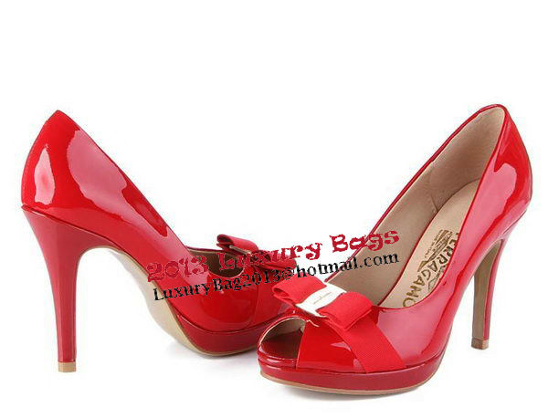 Salvatore Ferragamo Patent Leather FL0390 Red