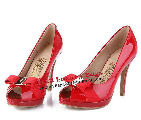 Salvatore Ferragamo Patent Leather FL0390 Red