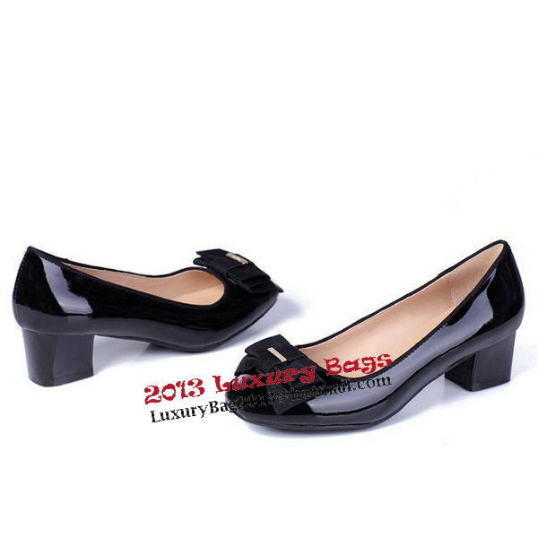 Salvatore Ferragamo Patent Leather Pump FL0408 Black