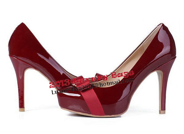 Salvatore Ferragamo Patent Leather Pump FL0418 Burgundy