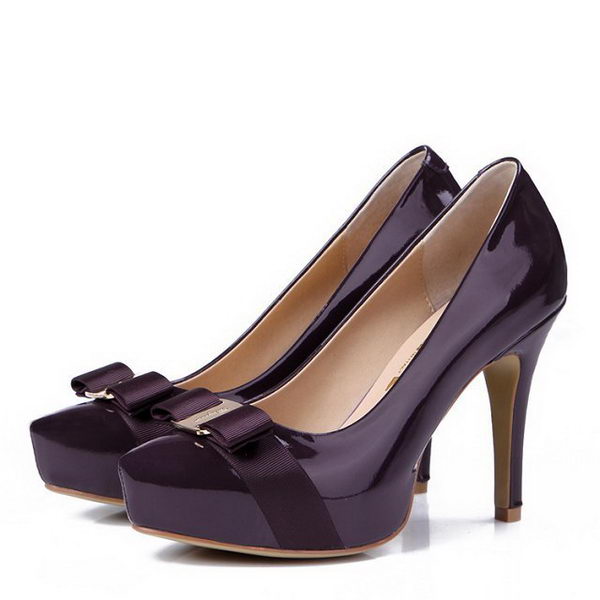 Salvatore Ferragamo Patent Leather Pump FL0418 Purple