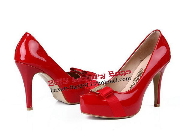 Salvatore Ferragamo Patent Leather Pump FL0418 Red