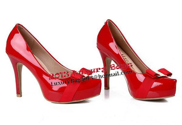 Salvatore Ferragamo Patent Leather Pump FL0418 Red