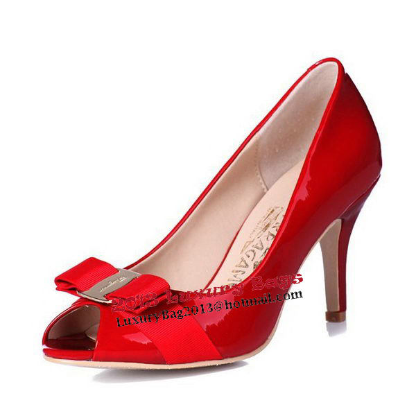 Salvatore Ferragamo Patent Leather Pump FL0427 Red