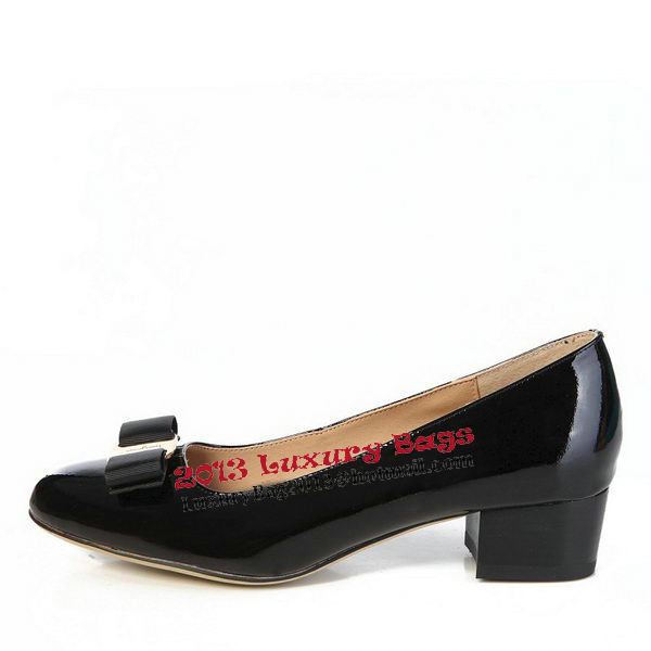 Salvatore Ferragamo Patent Leather Pump FL0430 Black