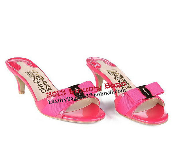 Salvatore Ferragamo Patent Leather Sandals FL0422 Rose