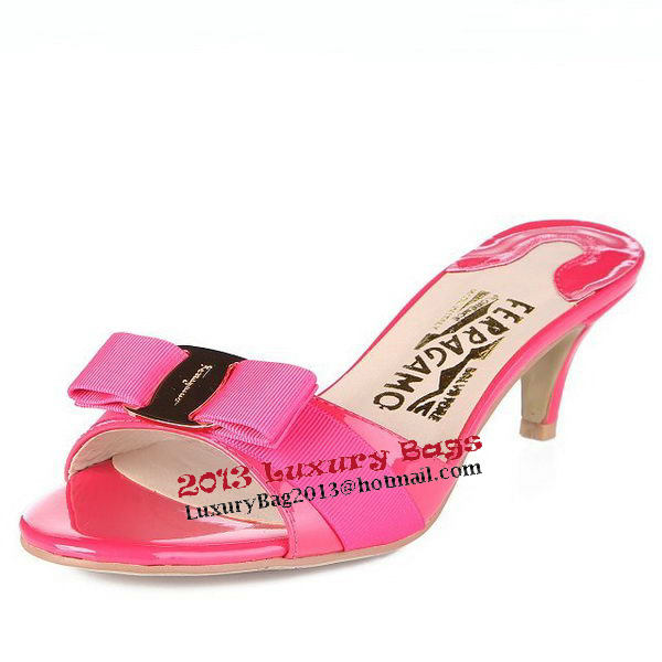 Salvatore Ferragamo Patent Leather Sandals FL0422 Rose