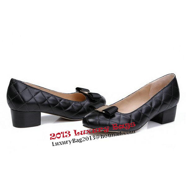 Salvatore Ferragamo Sheepskin Leather Pump FL0411 Black