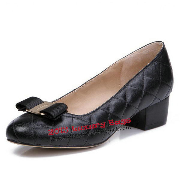 Salvatore Ferragamo Sheepskin Leather Pump FL0411 Black