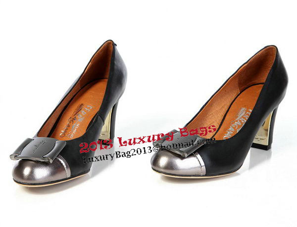 Salvatore Ferragamo Sheepskin Leather Pump FL0437 Black