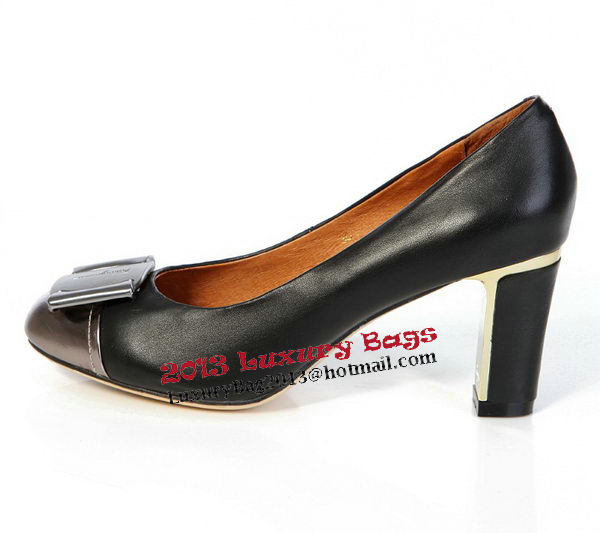 Salvatore Ferragamo Sheepskin Leather Pump FL0437 Black