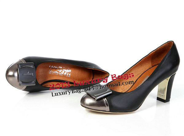 Salvatore Ferragamo Sheepskin Leather Pump FL0437 Black