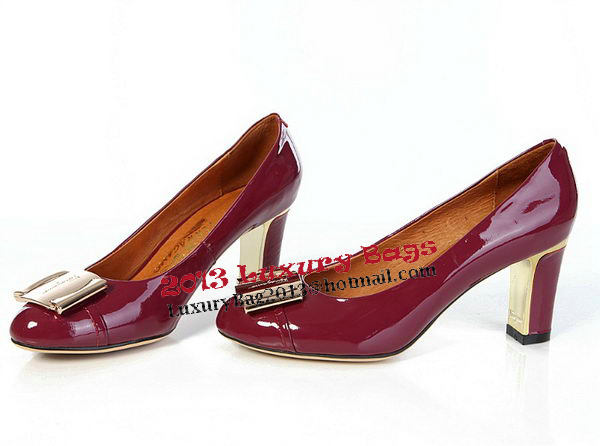 Salvatore Ferragamo Sheepskin Leather Pump FL0437 Burgundy