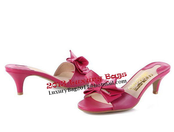 Salvatore Ferragamo Sheepskin Leather Sandals FL0412 Rosy