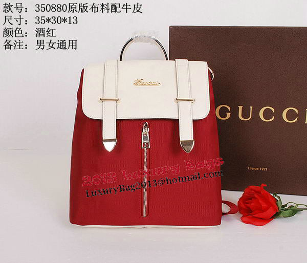 Gucci Canvas BackPack 350880 Wine