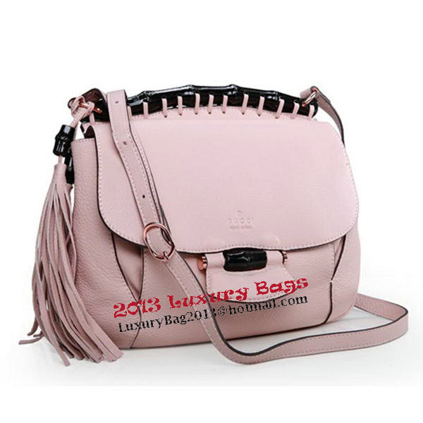 Gucci Nouveau Leather Shoulder Bag 347101 Pink
