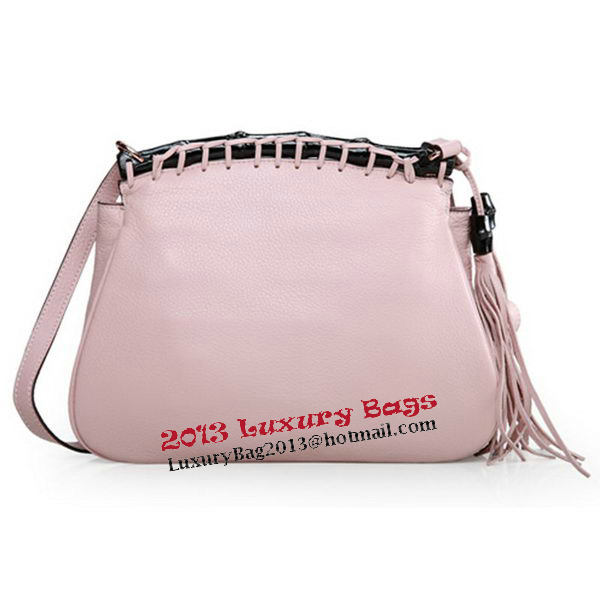 Gucci Nouveau Leather Shoulder Bag 347101 Pink