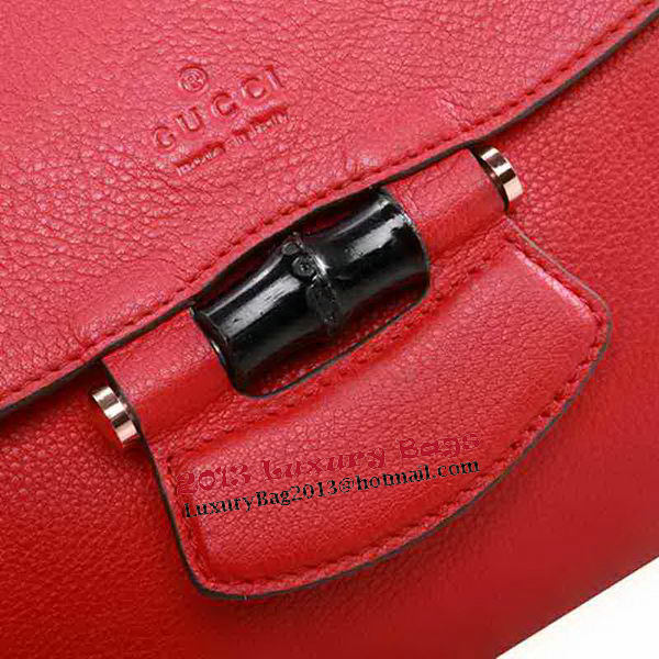 Gucci Nouveau Leather Shoulder Bag 347101 Red