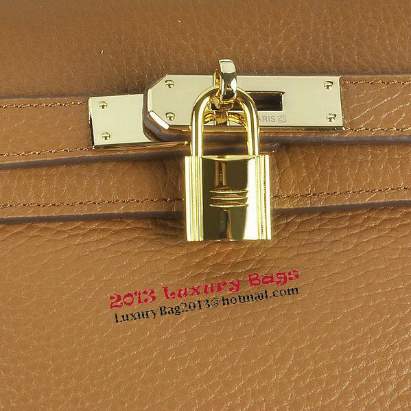 Hermes Kelly 28cm Shoulder Bags Wheat Grainy Leather Gold